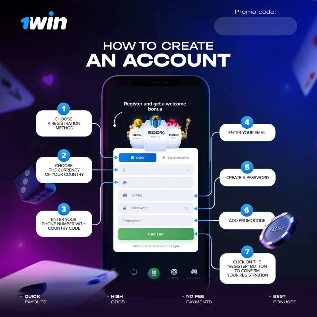 1win: registration