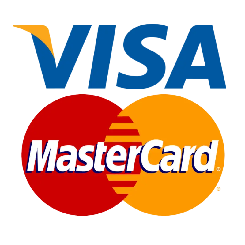 Payment method: Visa/mastercard